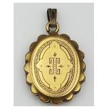 12K GF Victorian Locket w/ Photo