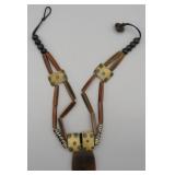 African Bone Necklace, 24 in