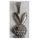 Ster Silver Playboy Bunny Pendant, 15.045g