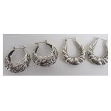 Large Sterling Loop Earrings (2) 11.26g