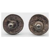 Vtg. Sterling Sombrero Cufflinks