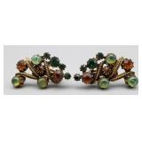 Vintage Florenza Clip On Earrings