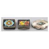 Vintage Miniature Trinket Pill Boxes (3)