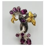 Ster Silver Ladies Ring w/ Amethyst, Size 8, 7.6g