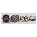 Sterling Silver Rings + (4)