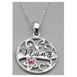 Sterling Silver Necklace & Pendant 18 in, 1.95g