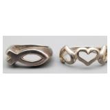 Sterling Silver Rings (2) 6.616g
