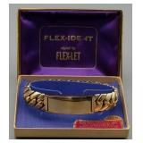 12K Gold Filled "Flex-Let" ID Bracelet, Unused
