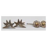 Sterling Silver Earrings, 2 Pair, 9.318g