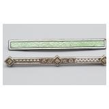 Vintage Sterling Silver Bar Pins (2), 8.732g