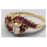 10K Gold Ring & Pendant, Size 6, 3.443g