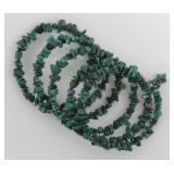 Malachite Chip Wrap Bracelet, 35 in