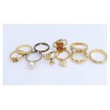 Gold Toned Rings (10)
