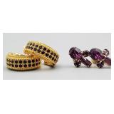 Coro & Napier Costume Jewelry Earrings, 2 Pair