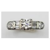 14K WGold Diamond Engagement Ring, Size 7, 4.321g