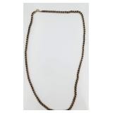 14K Gold Double Ring Chain Necklace 20 in, 10.474g