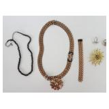 Fashion Jewelry, Garnet Necklace, Rings + (6)