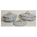 Royal Worcester Blue Floral Tureens (5)