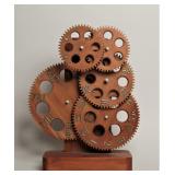 Sedar by Sivils Cedar Sculptural Gear Clock