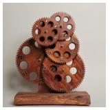 Sedar by Sivils Cedar Sculptural Gear Clock