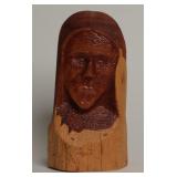 Carved Cedar Nat. American  Warrior by John Sivils