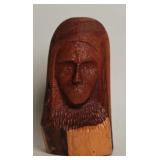 Carved Cedar Nat. American Warrior by John Sivils