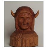 Cedar Carved Indian Sculpture