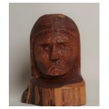Carved Cedar Indian Sculpture