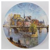 "La Pointe Du Vert Galant Et Le Pont Neuf" Plate
