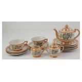 Golden Lusterware Miniature Tea Set (16)