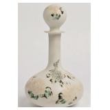 White Porcelain Decorative Decanter w/ Stopper