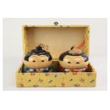 Painted Wooden Asian Inspired Candy Dishes (2)