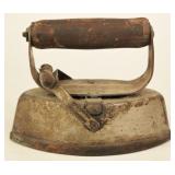Antique Sad Iron With Trivet