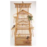Wooden Bamboo Bird Cage