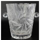 Lead Cut Crystal Ice Bucket With Handles