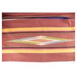 Vintage Handwoven Wool Mexican Serape Blanket