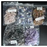 Natural Gemstone Beads- Carnelian, Amethyst + (5)