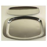 Vintage Star Burst Stainless Steel Trays (2)