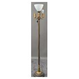 Antique Brass Candlestick Lamp