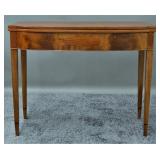 Antique Hepplewhite Inlaid Mahogany Demilune Table