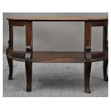 Antique Tiger Oak Half Moon Cabinet
