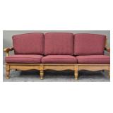 Ayers American Made Oak 3 Cushion Sofa