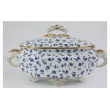 Royal Worcester Blue Floral Large Tureen w/ Lid