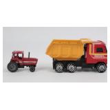 Buddy L Dump Truck Toy & Toy Tractor (2)