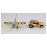 Dinky Toys Beach Buggy & Tin Wind Up Jet Toy (2)