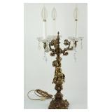 Electric Brass Candlestick Candelabra Table Lamp