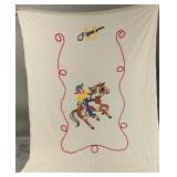 Vintage Chenille Hopalong Cassidy Twin Bedspread