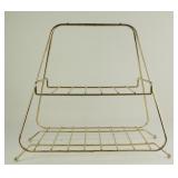 Mid Century Two Tier Metal Magazine Rack