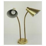 Mid Century Dual Atomic Brass Table Lamp