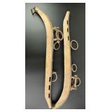 Primitive Wooden & Metal Horse Hames (2)
